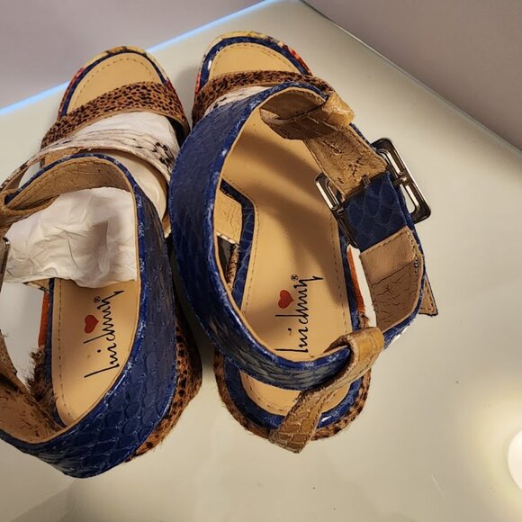 Lui Chung Animal Print Platform Sandals - Picture 9 of 9